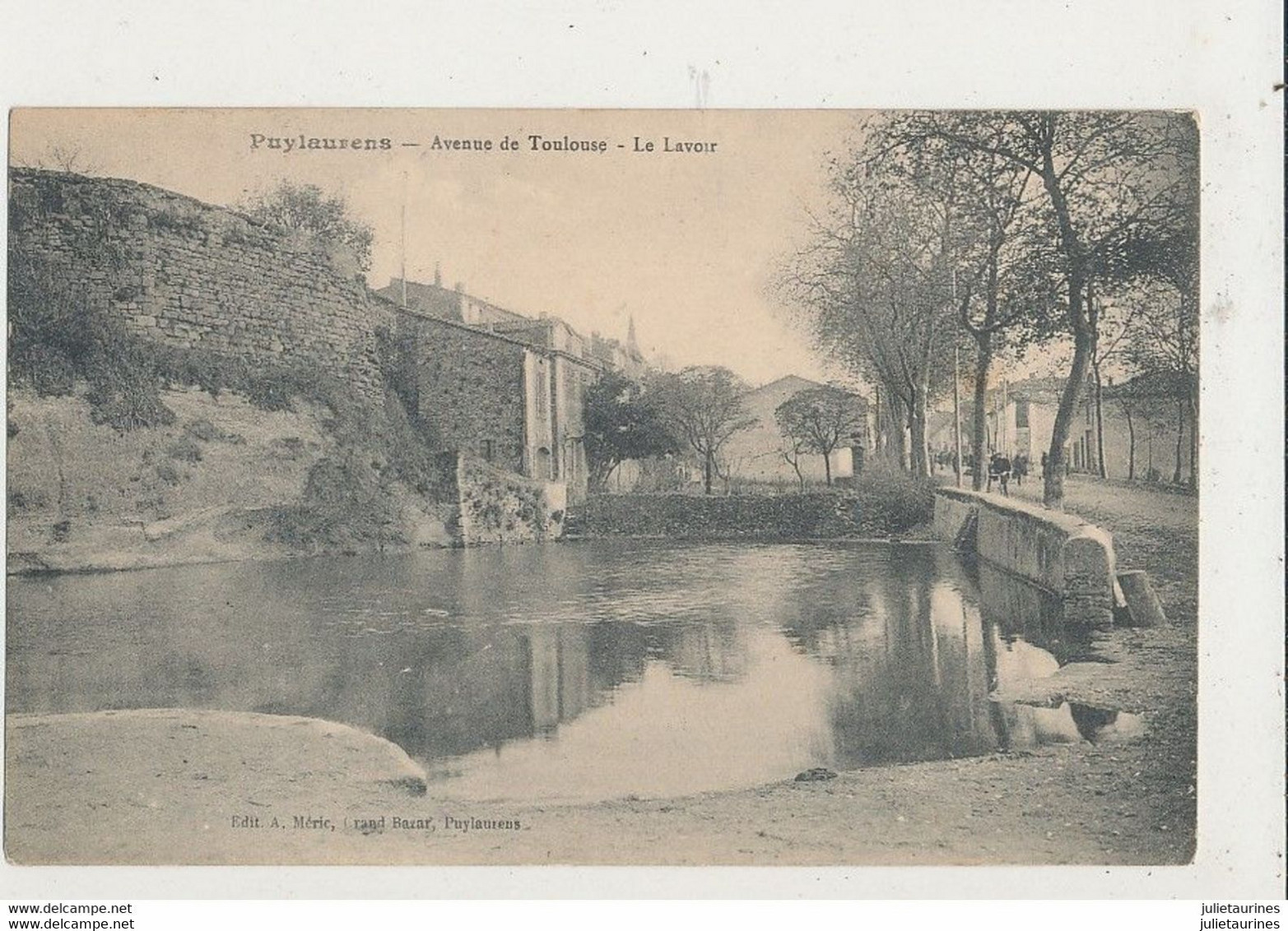 81 PUYLAURENS AVENUE DE TOULOUSE LE LAVOIR CPA BON ETAT - Puylaurens