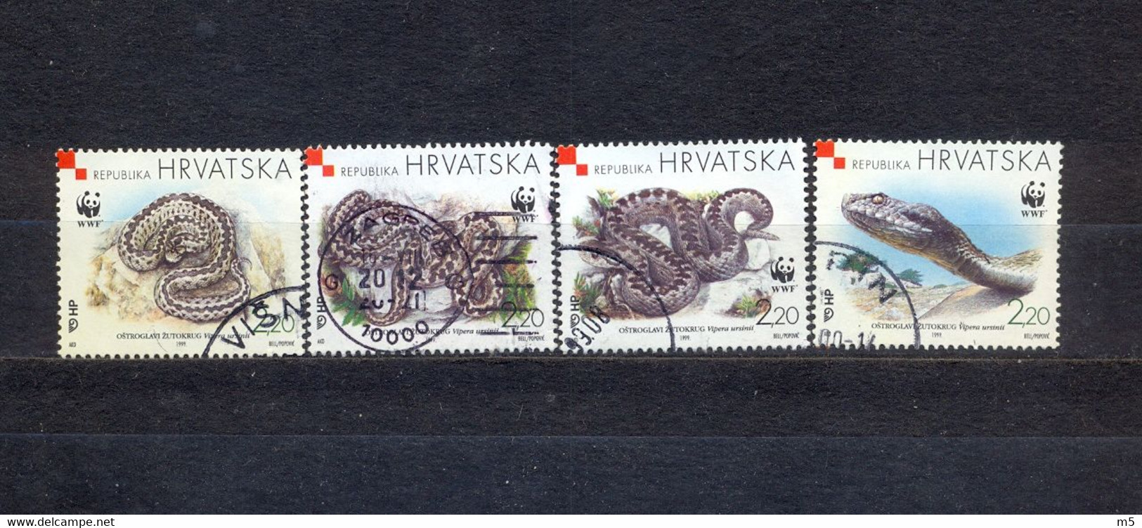 CROATIA - FAUNA - WWF - ZMIJE - MI.NO.500/3 - KC = 3,2 € - Used Stamps