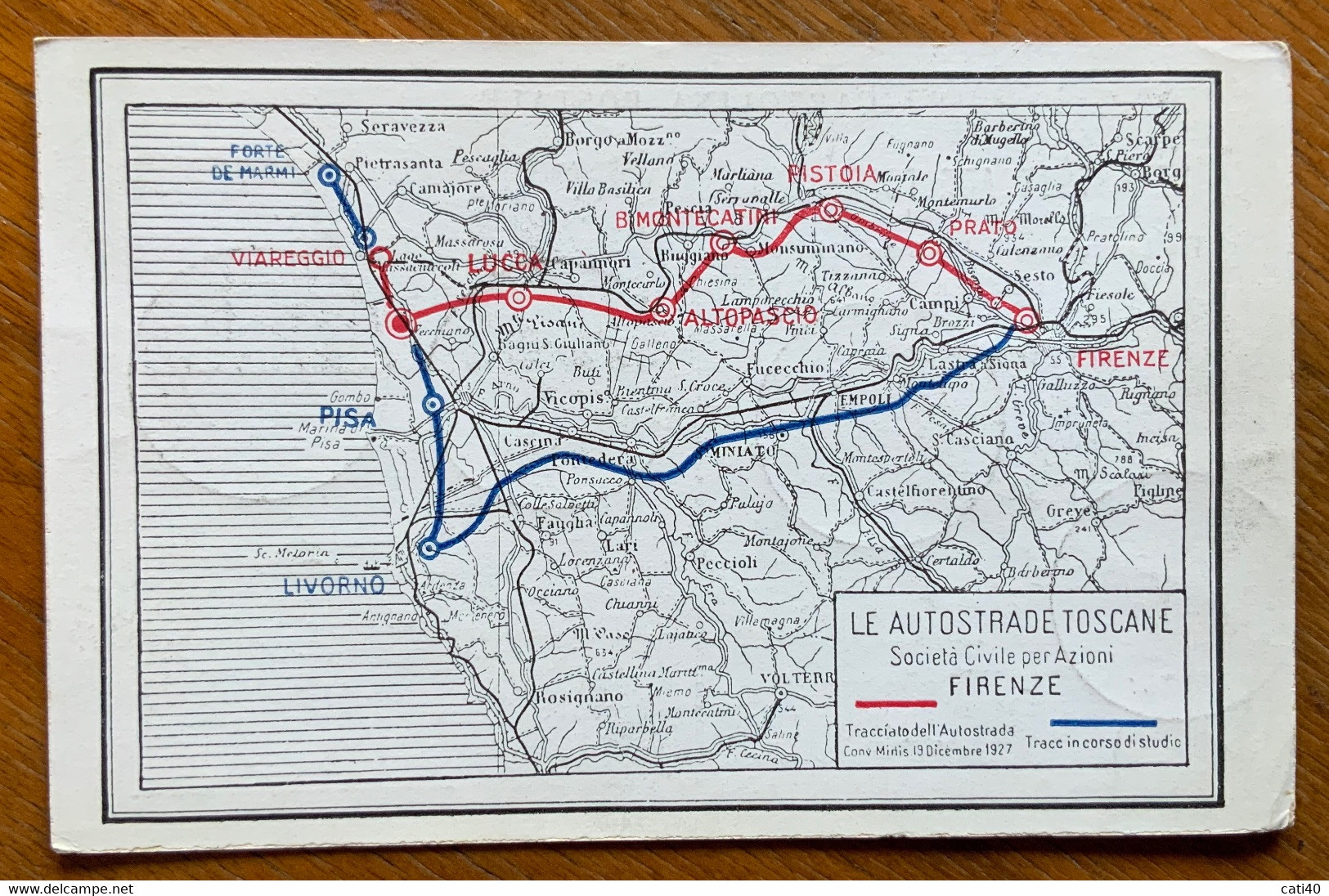 FIRENZE -LE AUTOSTRADE  TOSCANE - CARTOLINA GEOGRAFICA  - V.FIERA NAZIONALE ARTIGIANATO 1935  - CC178 - Other & Unclassified