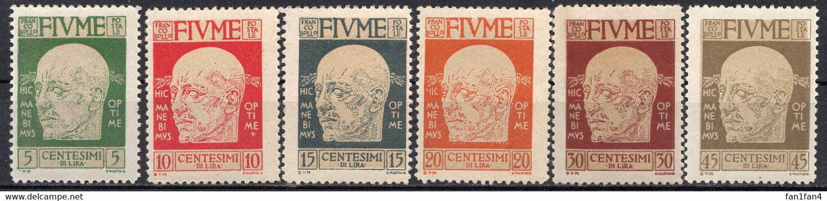 ITALIE (FIUME) - 1920 - N° 96 à 102 - (Effigie De Gabriele D'Annunzio) - Mint/hinged