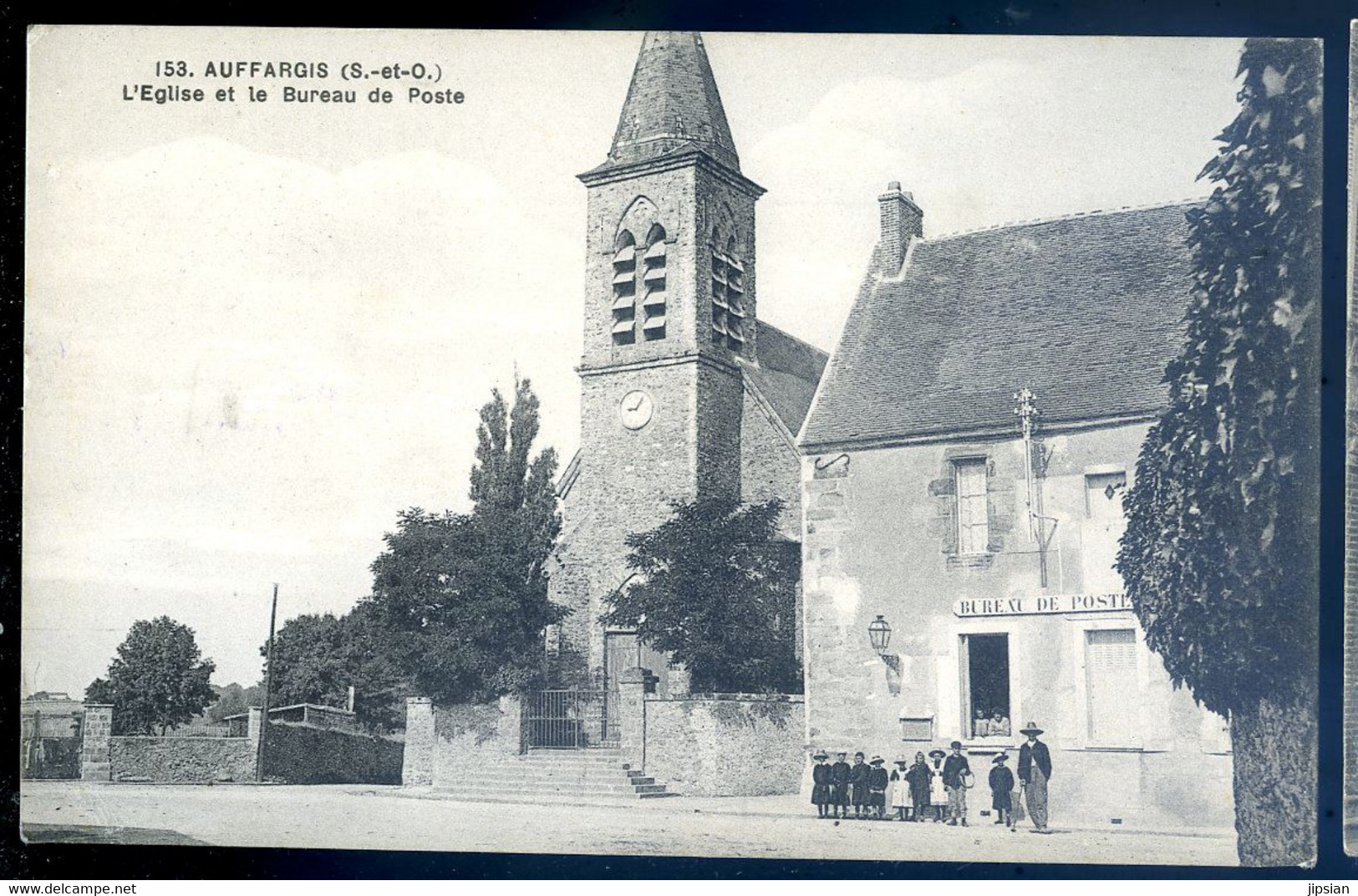 Cpa Du 78 Auffargis -- L' église Et Le Bureau De Poste   FEV22-68 - Auffargis