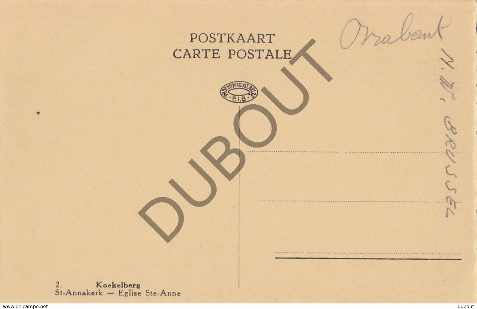 Postkaart-Carte Postale - KOEKELBERG - St Annakerk (C2390) - Koekelberg