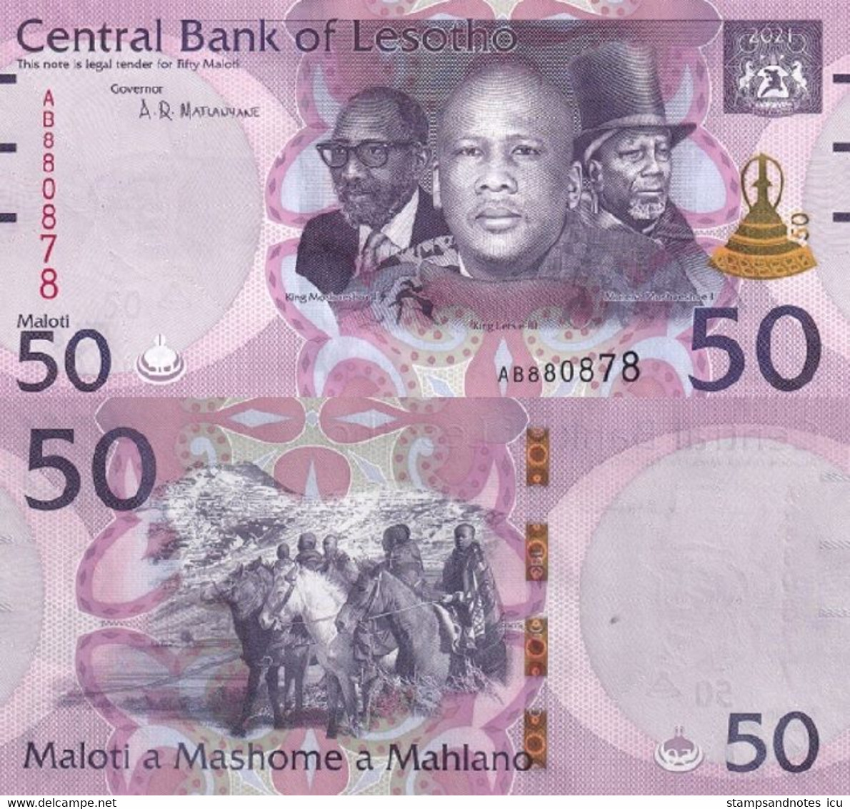 LESOTHO 50 Maloti 2021 P 23 UNC - Lesoto