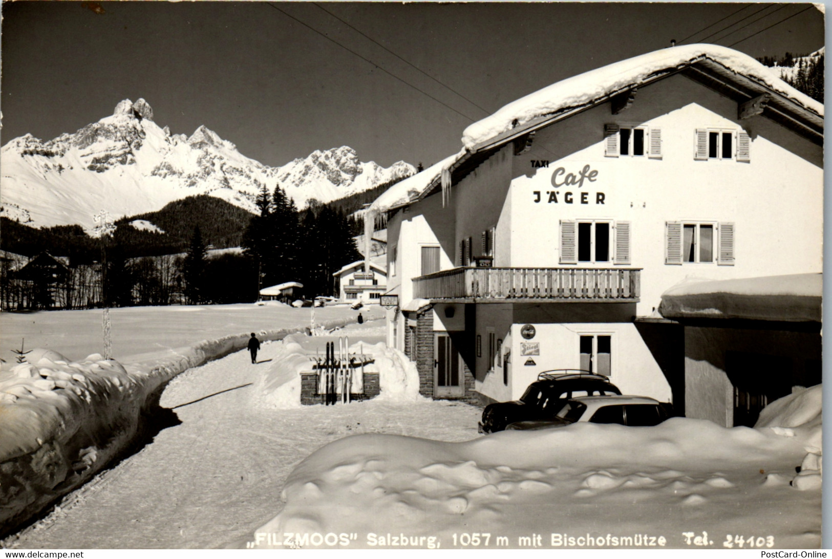 33393 - Salzburg - Filzmoos Mit Bischofsmütze , Auto , Taxi Cafe S. U. J. Jäger - Filzmoos