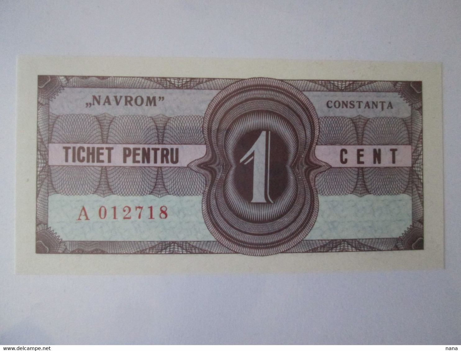 Romania 1 Cent UNC Navrom,foreign Exchange Certificate From The 80's,see Pictures - Romania