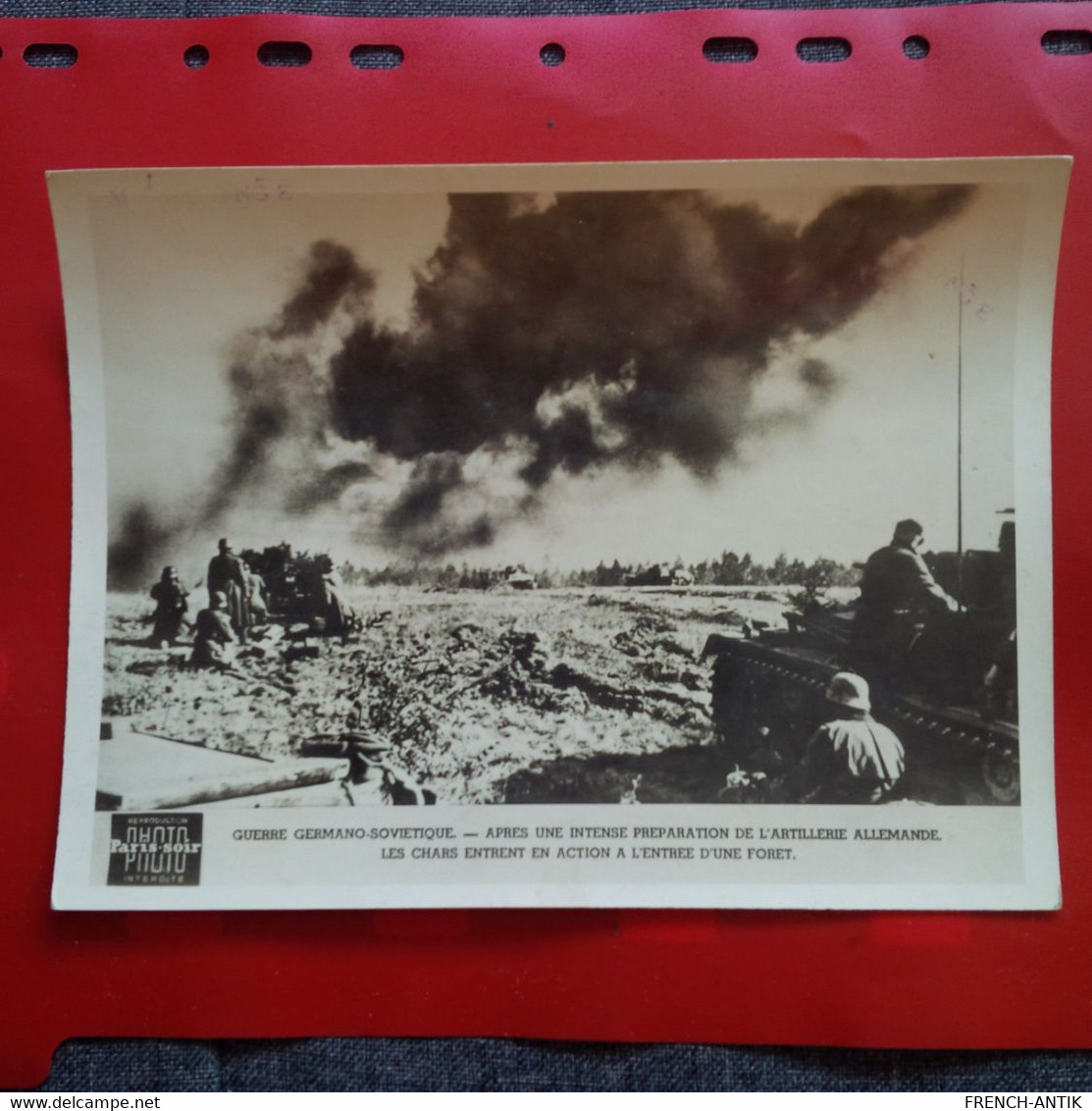 PHOTO PARIS SOIR GUERRE GERMANO SOVIETIQUE MILITARIA - Guerre, Militaire