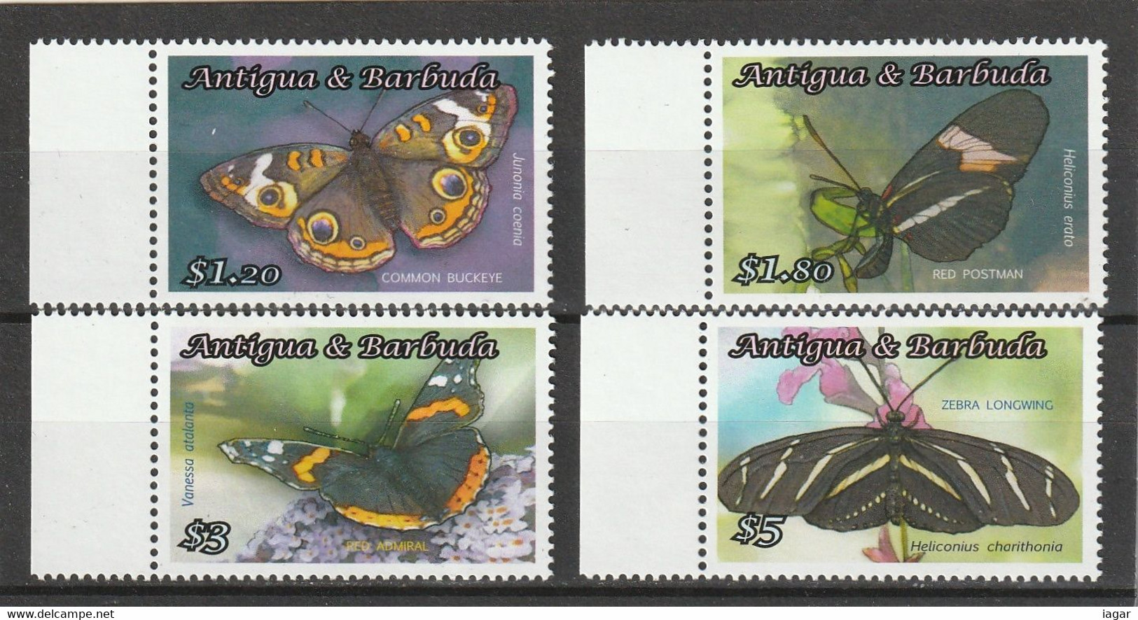 THEMATIC  BUTTERFLY - ANTIGUA&BARBUDA - Vlinders