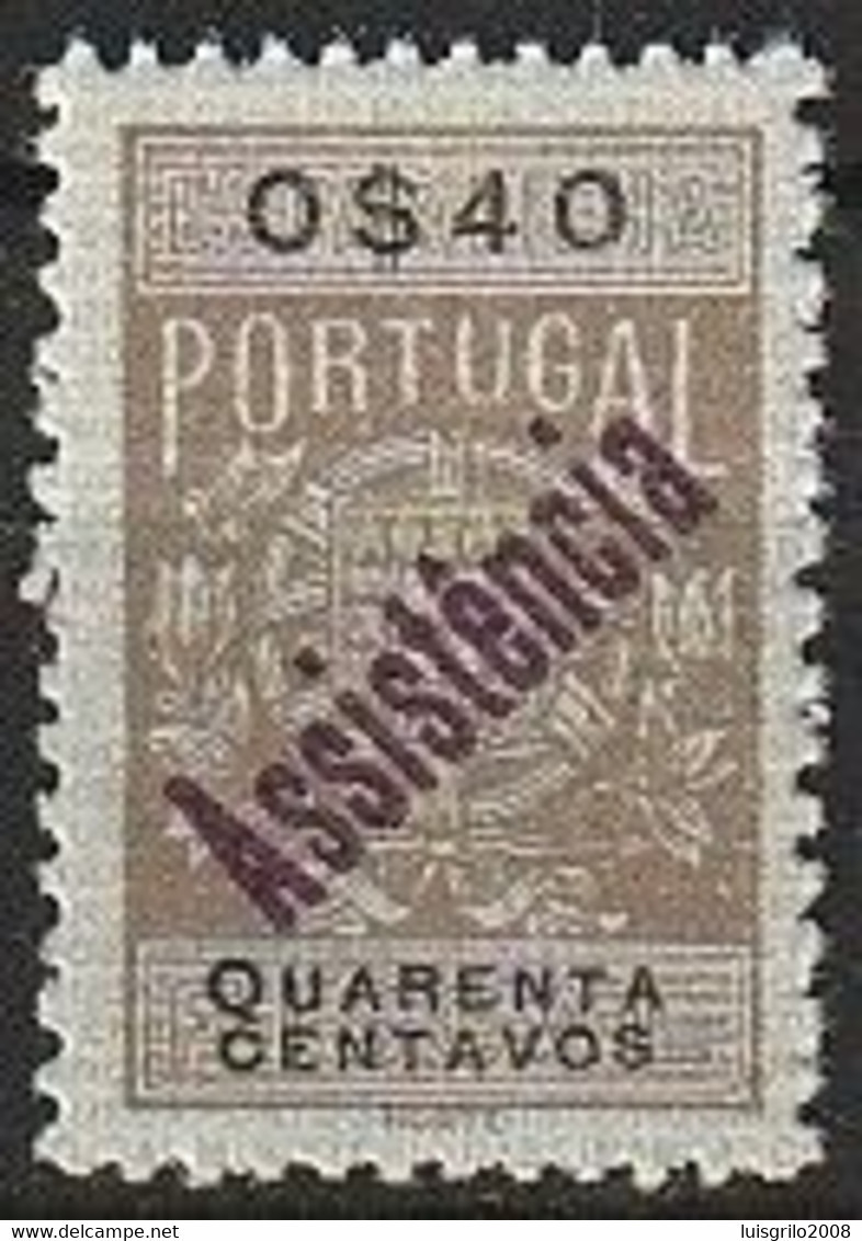 Revenue/ Fiscal, Portugal 1946 - ASSISTÊNCIA S/ Estampilha Fiscal -|- 0$40 - Neuf / MNT** - Neufs