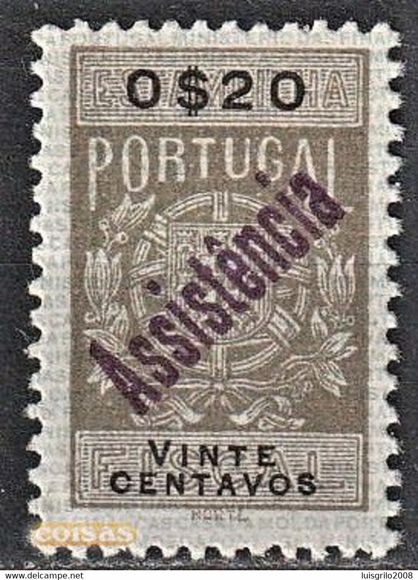 Revenue/ Fiscal, Portugal 1946 - ASSISTÊNCIA S/ Estampilha Fiscal -|- 0$20 - Neuf / MNT** - Unused Stamps