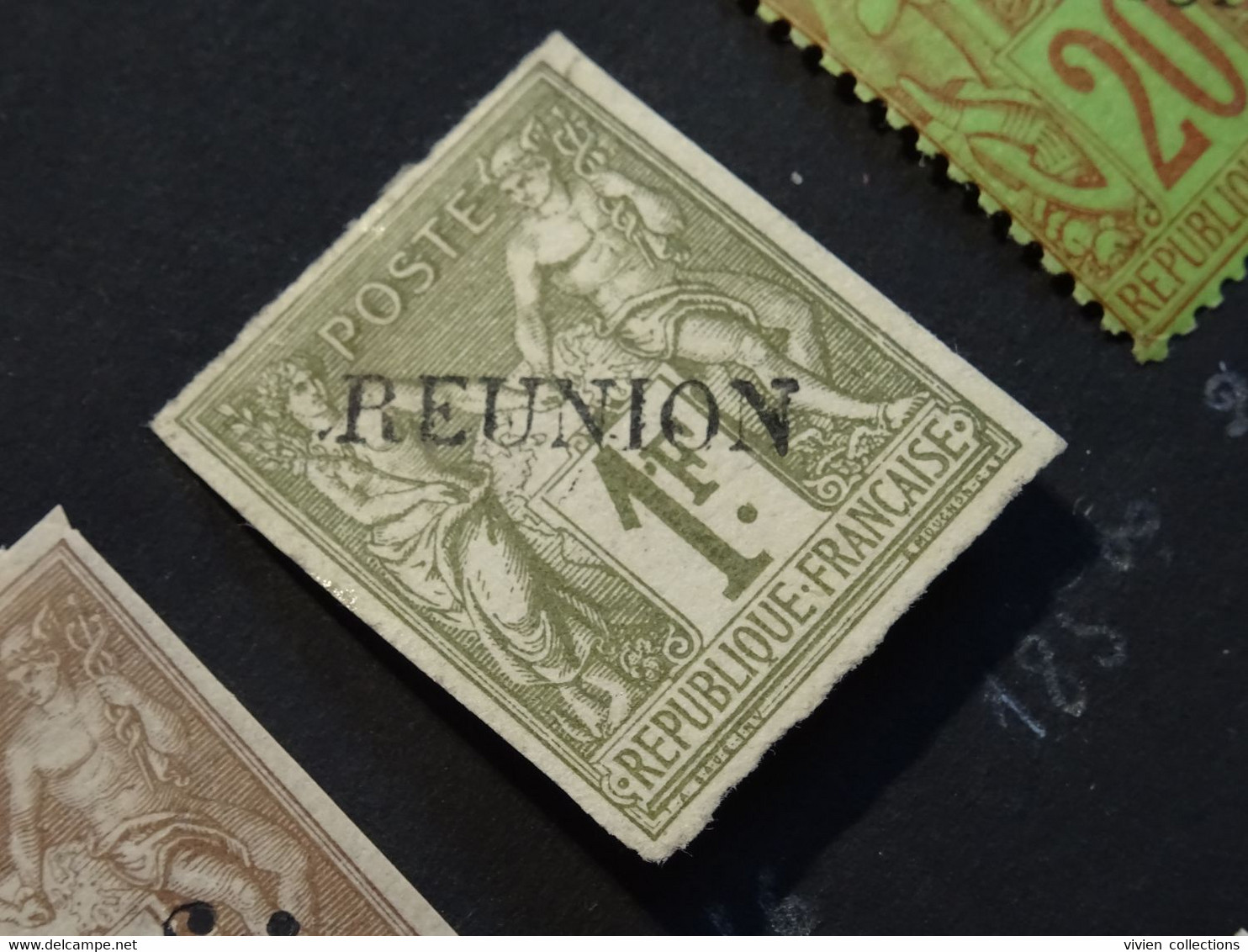 Réunion Timbre Type Sage 1 Franc N° 16 En L'état (*) - Ongebruikt