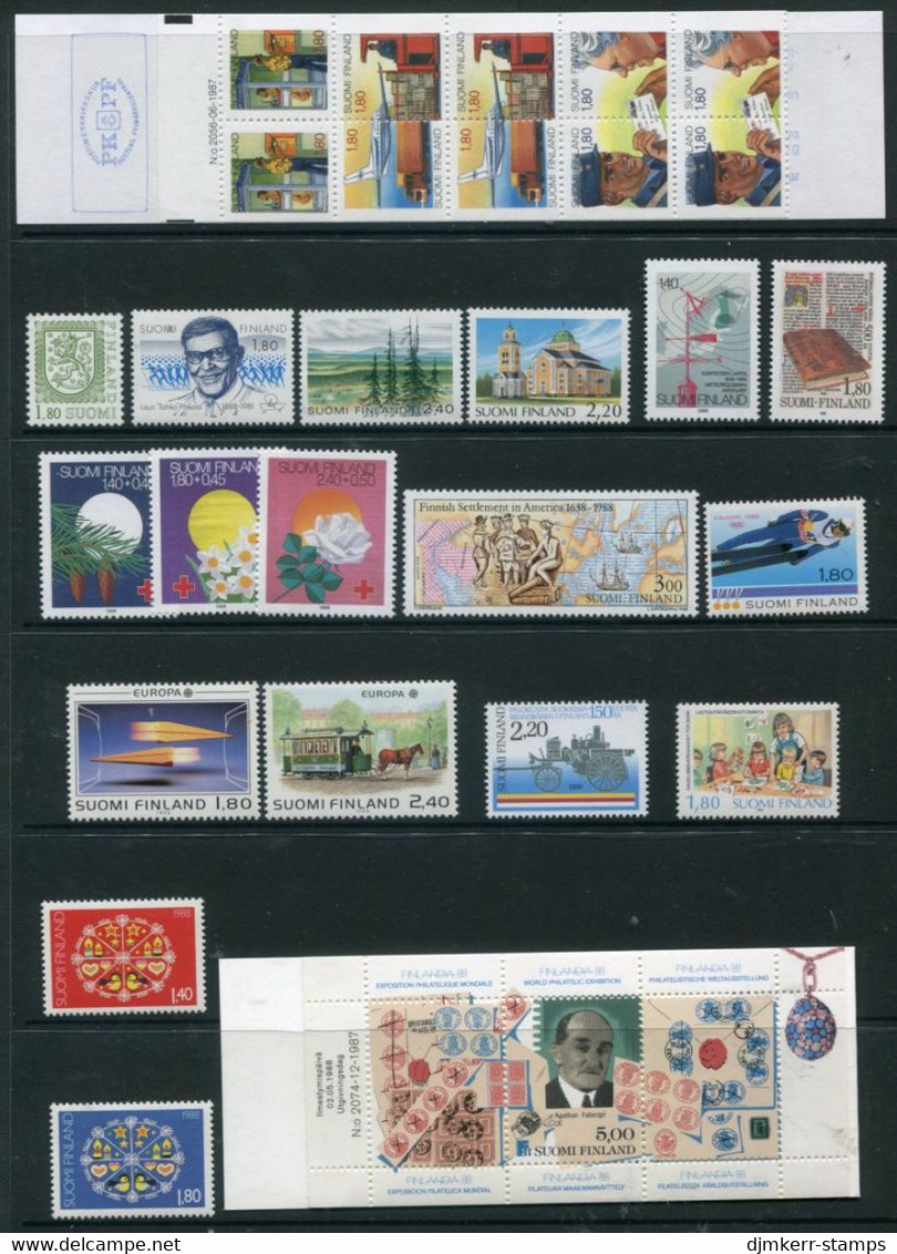 FINLAND 19889 Complete Issues MNH / **.  Michel 1035-67, Block 4 - Neufs