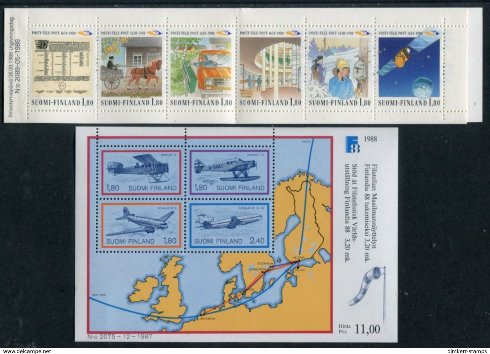 FINLAND 19889 Complete Issues MNH / **.  Michel 1035-67, Block 4 - Unused Stamps