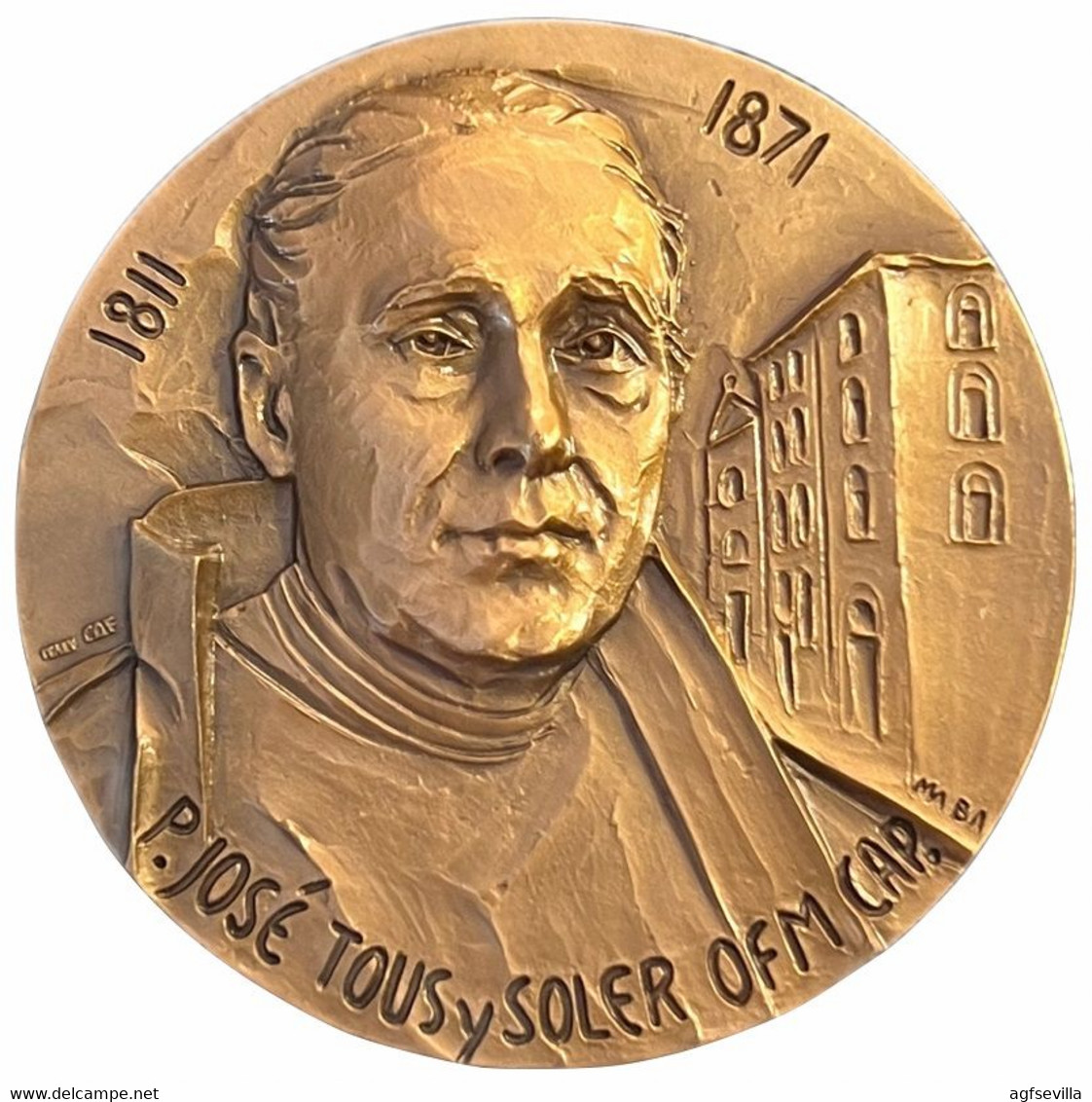 ESPAÑA. MEDALLA DEDICADA AL PADRE JOSÉ TOUS Y SOLER. 2.000. CON ESTUCHE ORIGINAL. ESPAGNE. SPAIN MEDAL - Professionnels/De Société