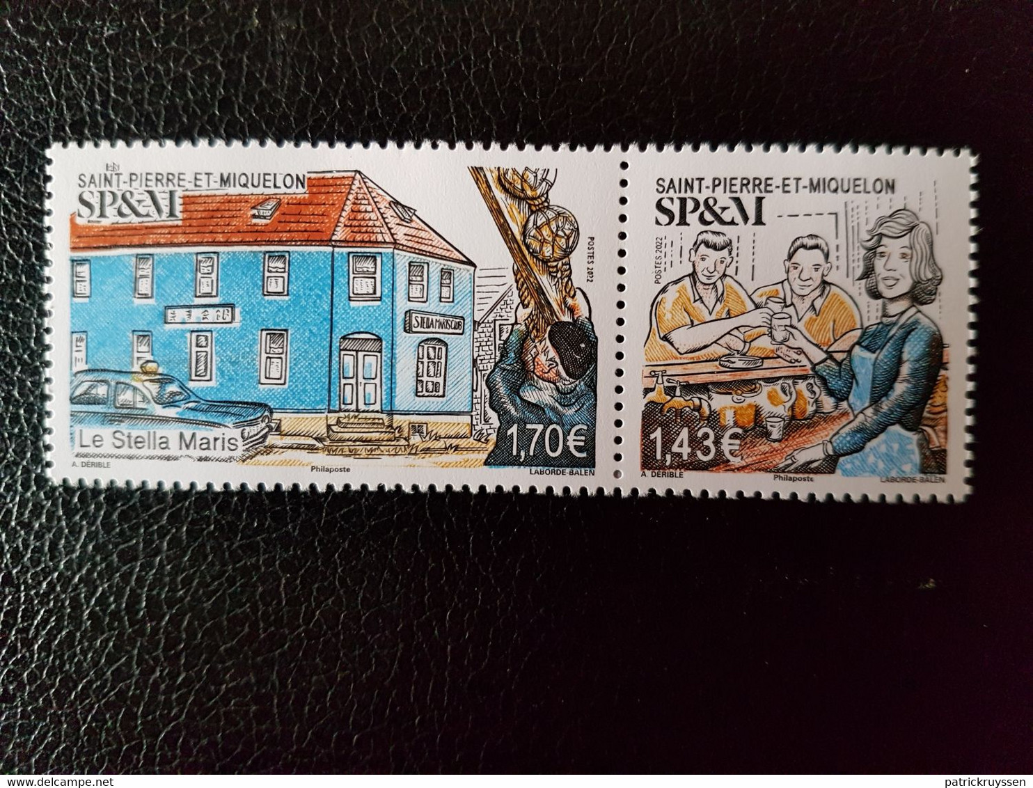 Saint Pierre Miquelon 2022 SPM STELLA MARIS PUB Restaurant Tourism Car 2v Mnh Se Tenant - Unused Stamps