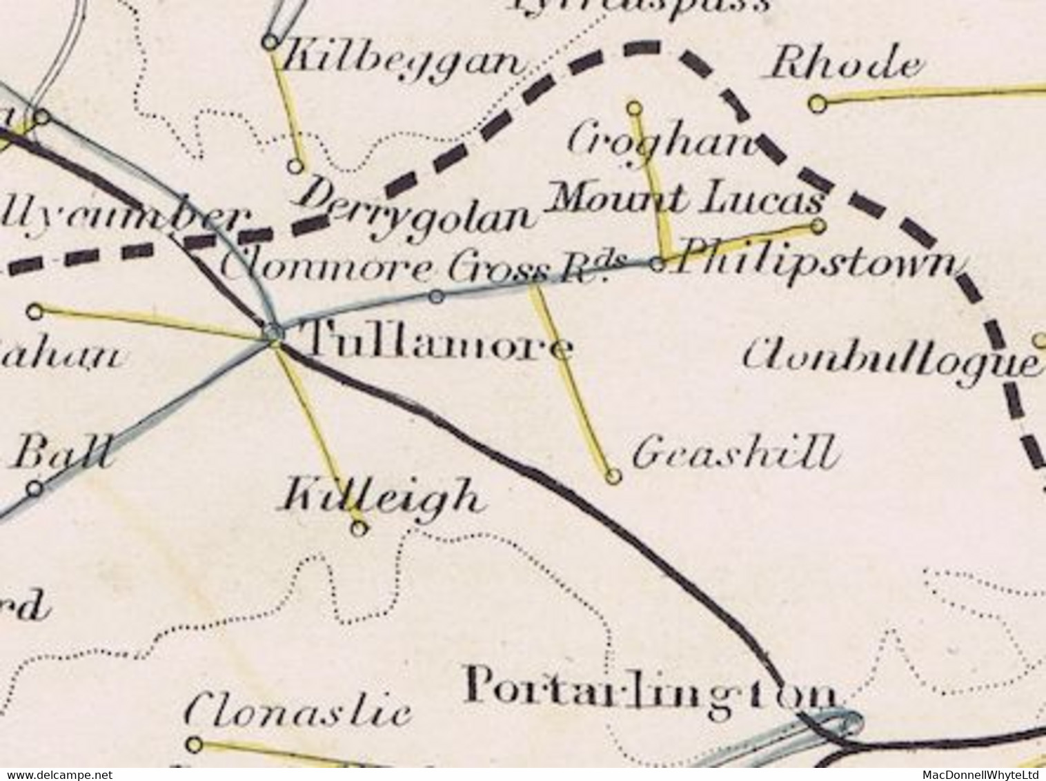 Ireland Offaly 1789 Letter To Dublin At "4" With Large PHILIPSTOWN Town Namestamp, Dublin Bishopmark AP/20 Arrival - Préphilatélie