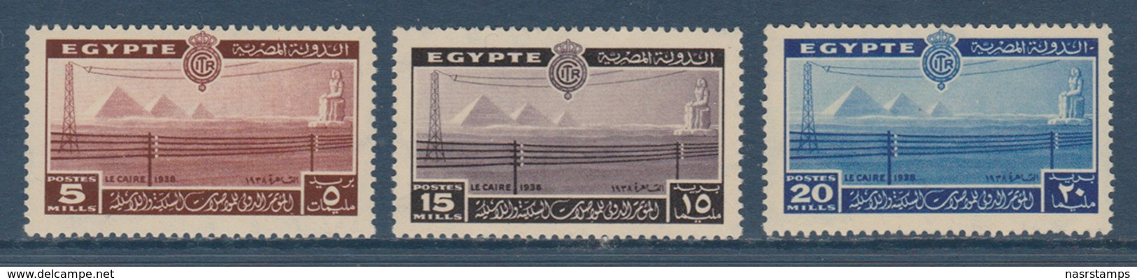 Egypt - 1938 - ( International Telecommunication Conf., Cairo ) - Complete Set - MNH** - Ungebraucht