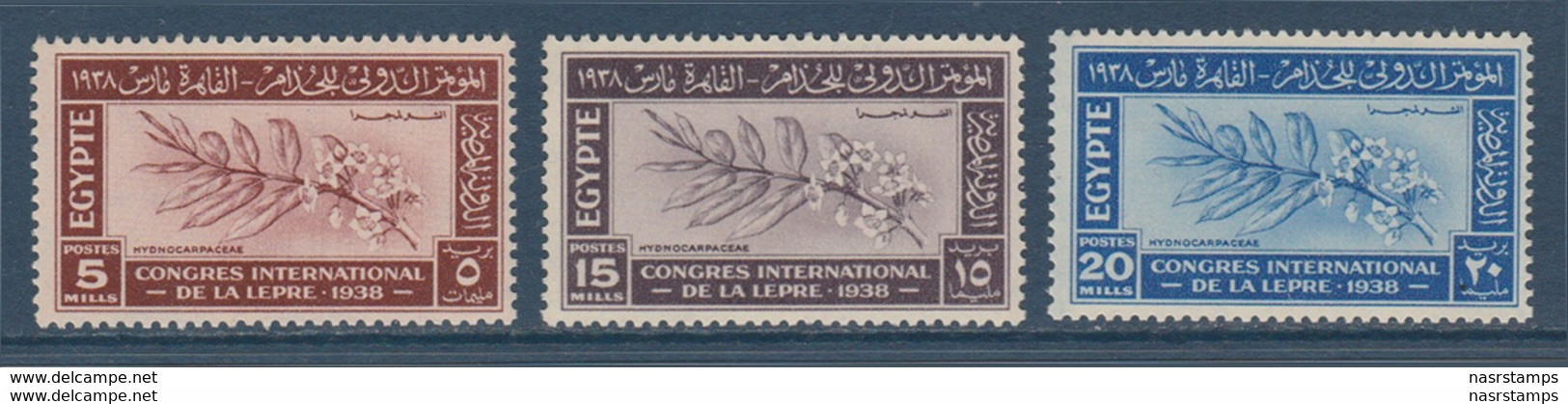Egypt - 1938 - ( International Leprosy Congress, Cairo ) - Complete Set - MNH** - Unused Stamps