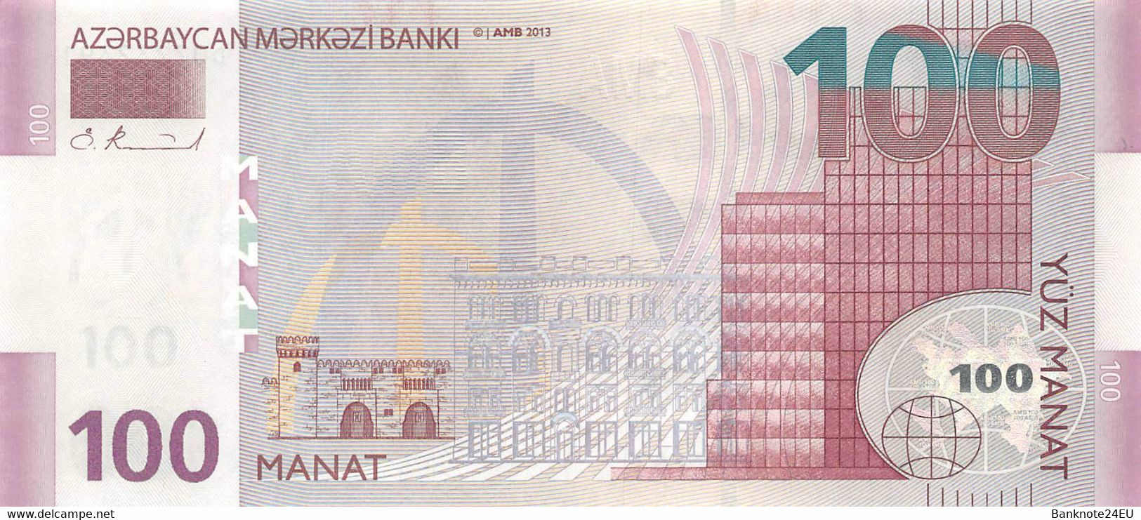 Azerbaijan 100 Manat 2013 Unc Pn 36a - Aserbaidschan