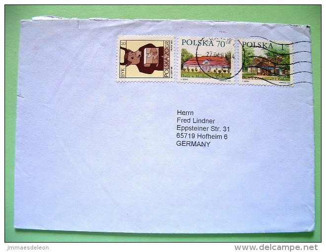 Poland 2001 Cover To Germany - Zodiac - Taurus - Houses - Lettres & Documents