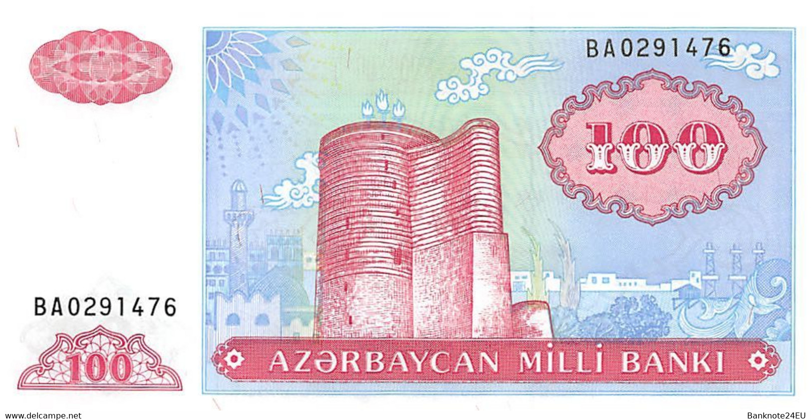 Azerbaijan 100 Manat 1993 Unc Pn 18b - Azerbaïjan