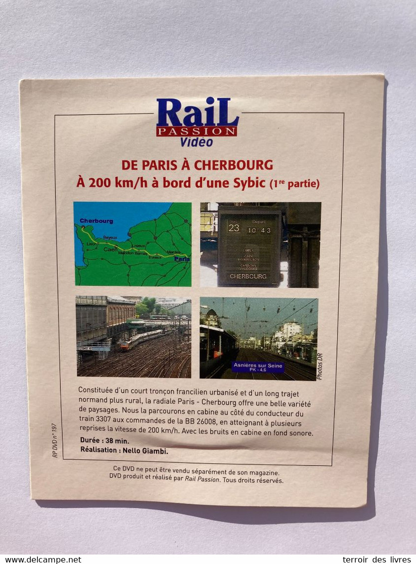 DVD Rail Passion 197 De Paris à Cherbourg à Bord D'une SYBIC Partie 1 - Dokumentarfilme