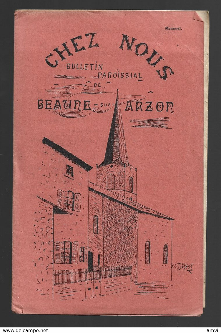 22-5-1227 Chez Nous Bulletin Paroissial Beaune Sur Arzon  Juillet 1941 - Auvergne