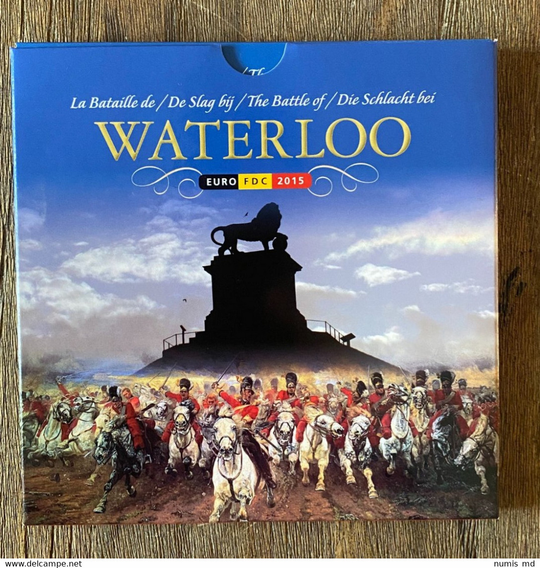 BELGIQUE 2015 Série FDC "Waterloo" (8 Monnaies Euro + 1 Médaille En Maillechort) - Bélgica