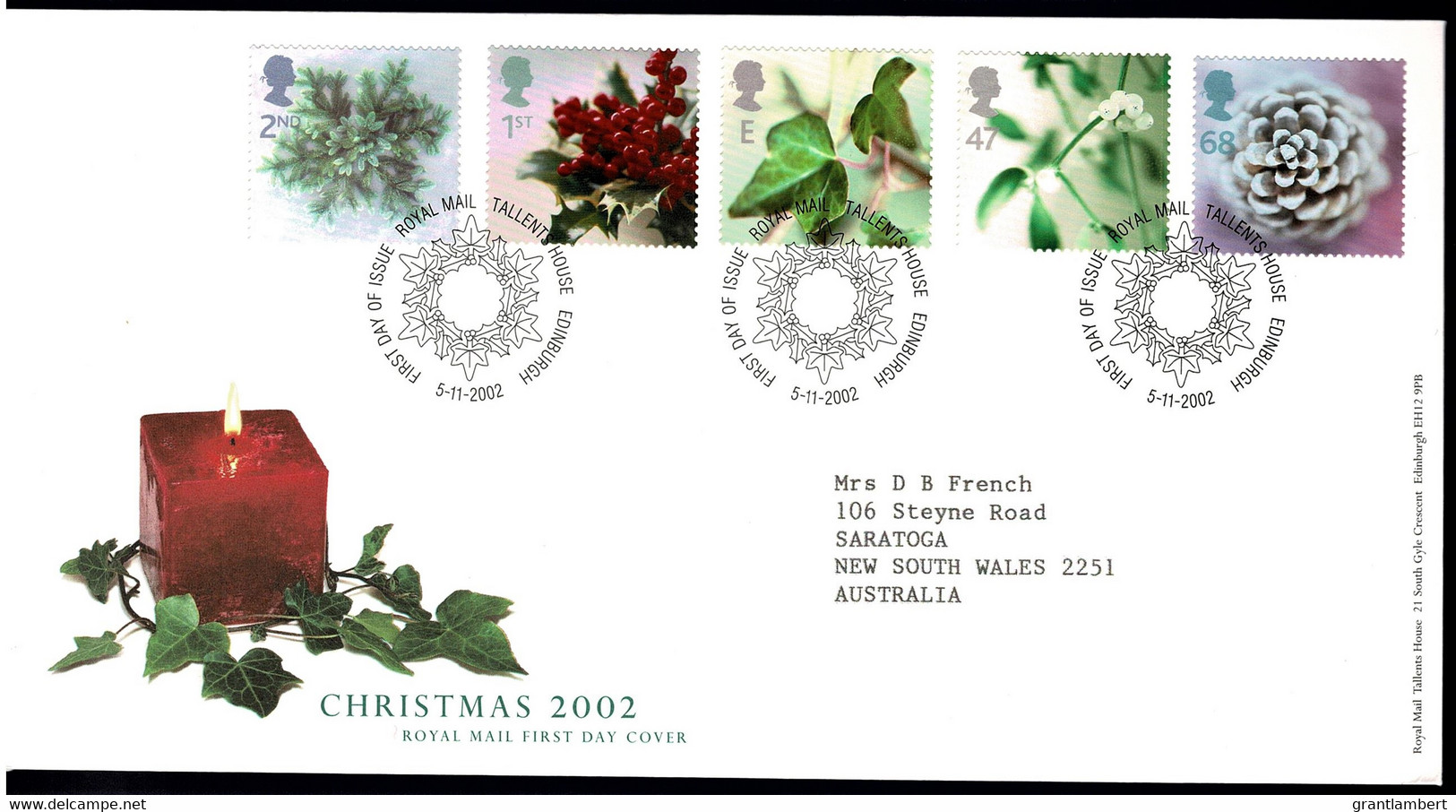 Great Britain 2002 Christmas FDC - 2001-2010 Decimal Issues
