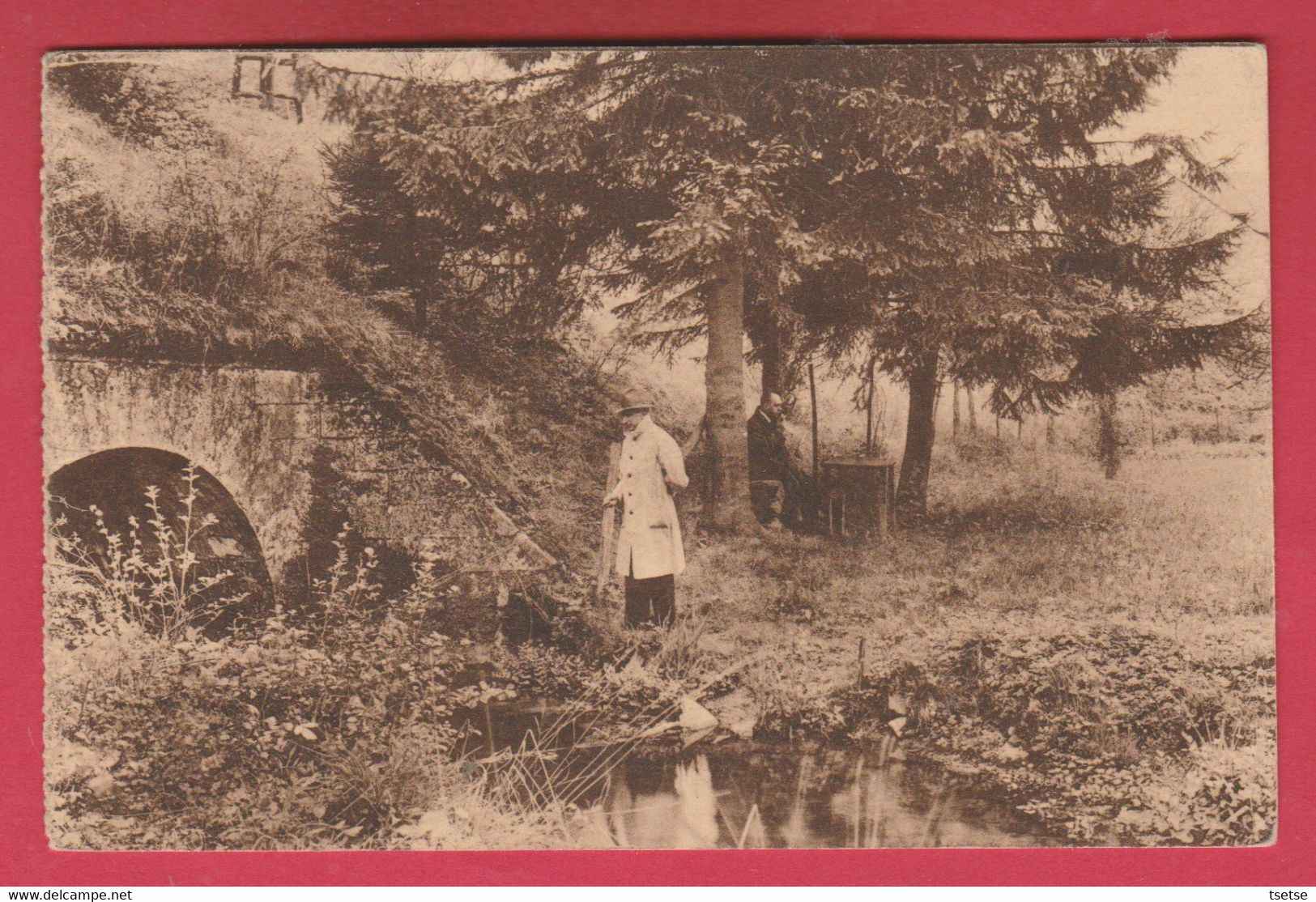 Ave-lez-Wellin - Hôtel Du Ry D'Ave - Pêcheur Dans Le Jardin  ( Voir Verso ) - Wellin