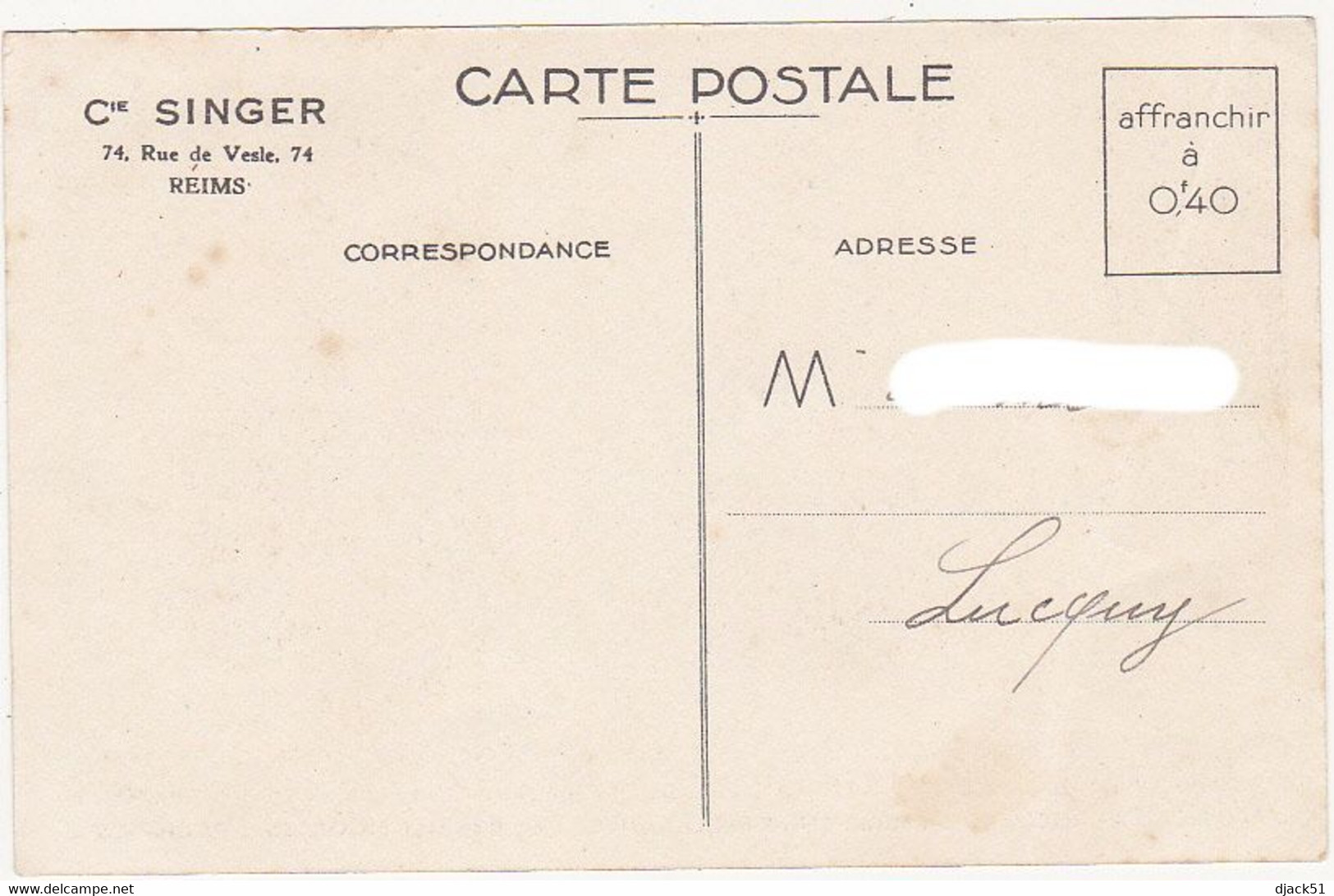 Meuble / Machine à Coudre SINGER / Rue De Vesle à REIMS (51) - Publicité