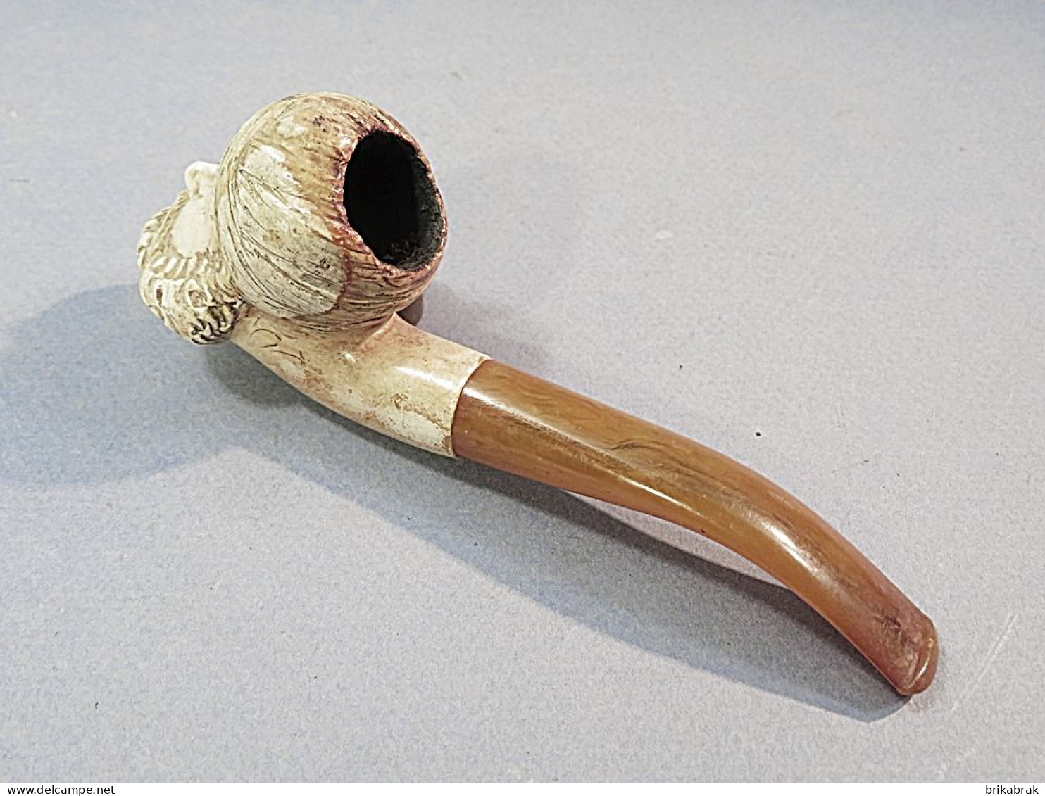 °° PIPE EN ECUME TÊTE + Tabac Fumeur Sculpture - Meerschaum Pipes