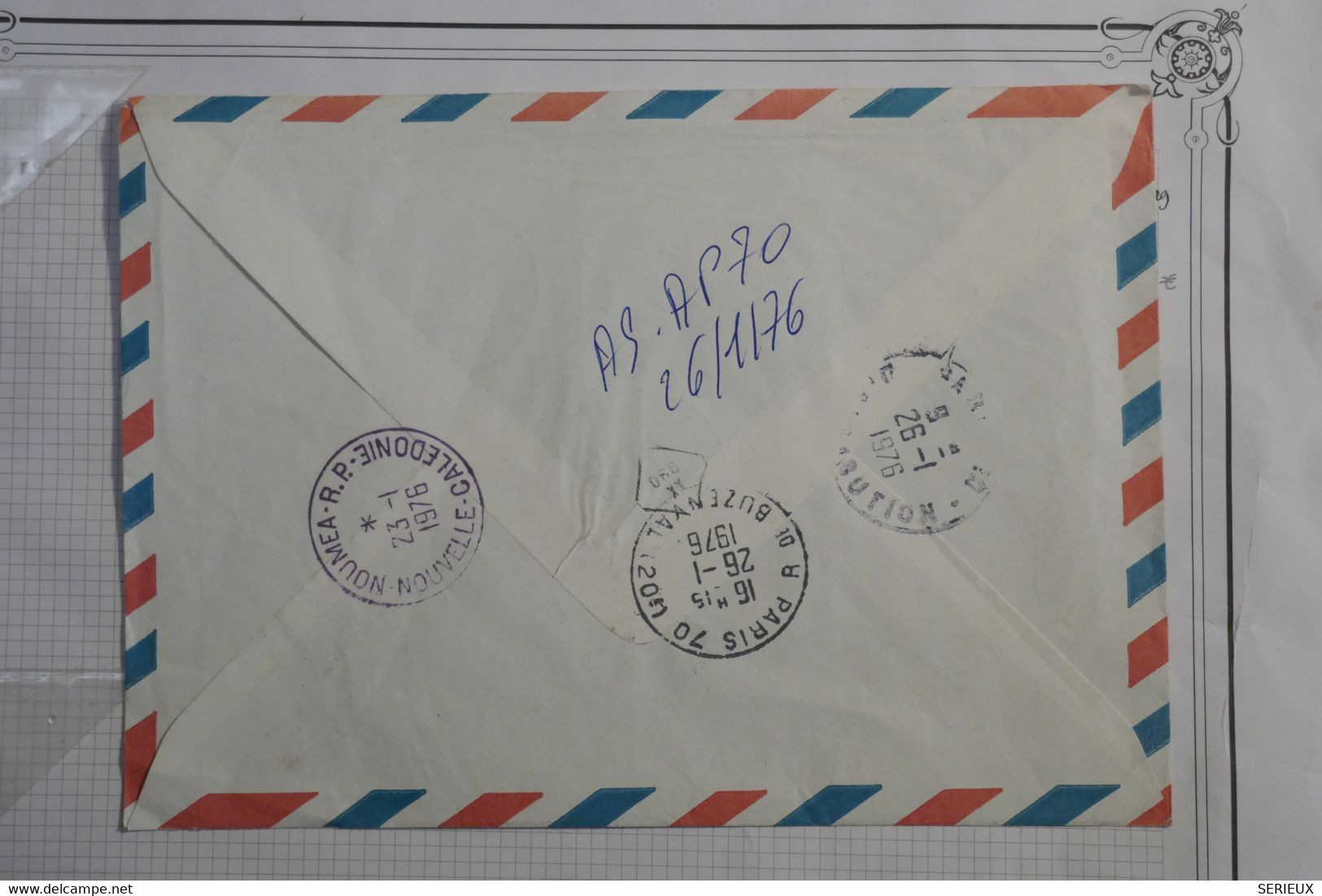 AV8 WALLIS ET FUTUNA  BELLE LETTRE RECOM. 1976 MATA UTU POUR PARIS FRANCE +++ AFFRANCH.  PLAISANT - Lettres & Documents