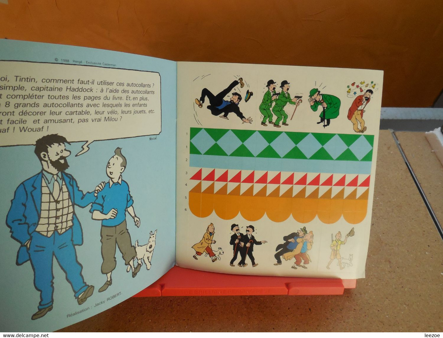 Hergé, AUTOCOLLANTS TINTIN, Mosaïques Tintin...RARE........4B01 - Zelfklevers
