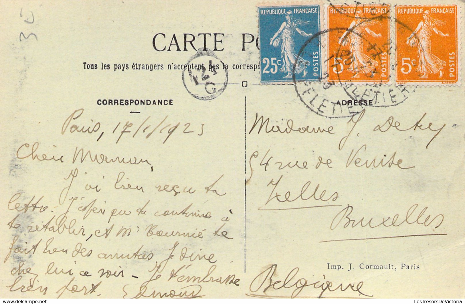 CPA Lot De 5 Cartes De Paris - Loten, Series, Verzamelingen