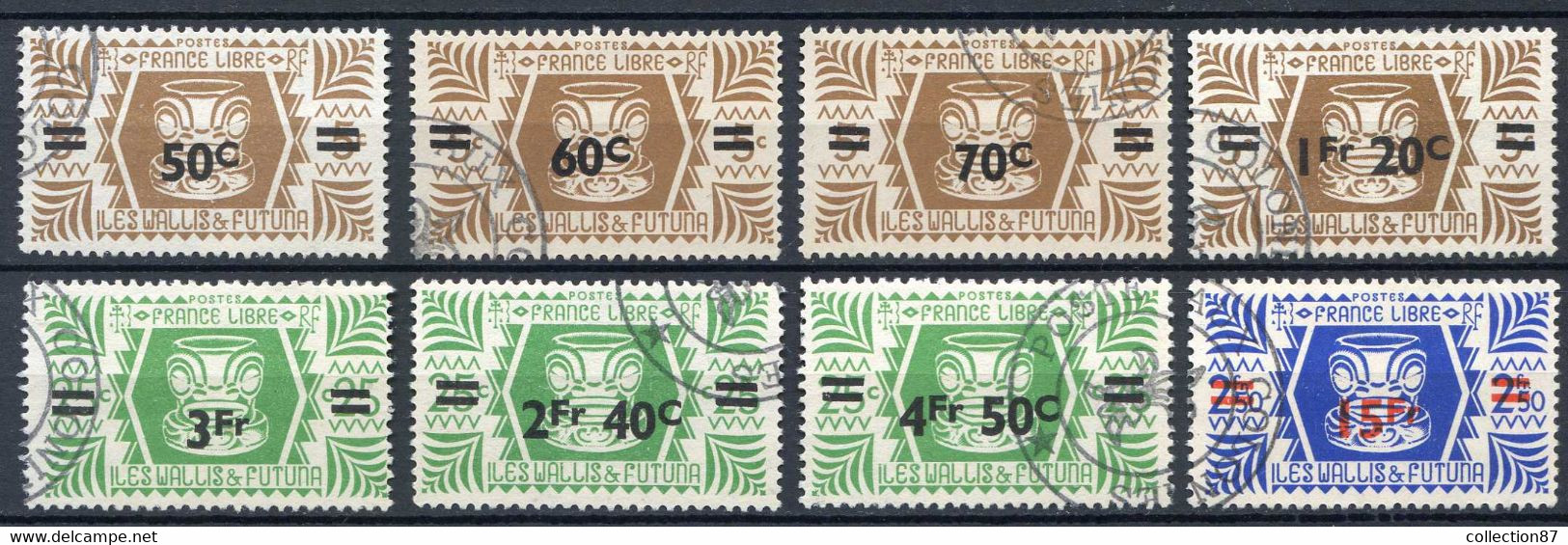 WALLIS Et FUTUNA < N° 148 à 155 Ø Série Complète 8 Valeurs Oblitérés - Used Stamp Ø - Usados