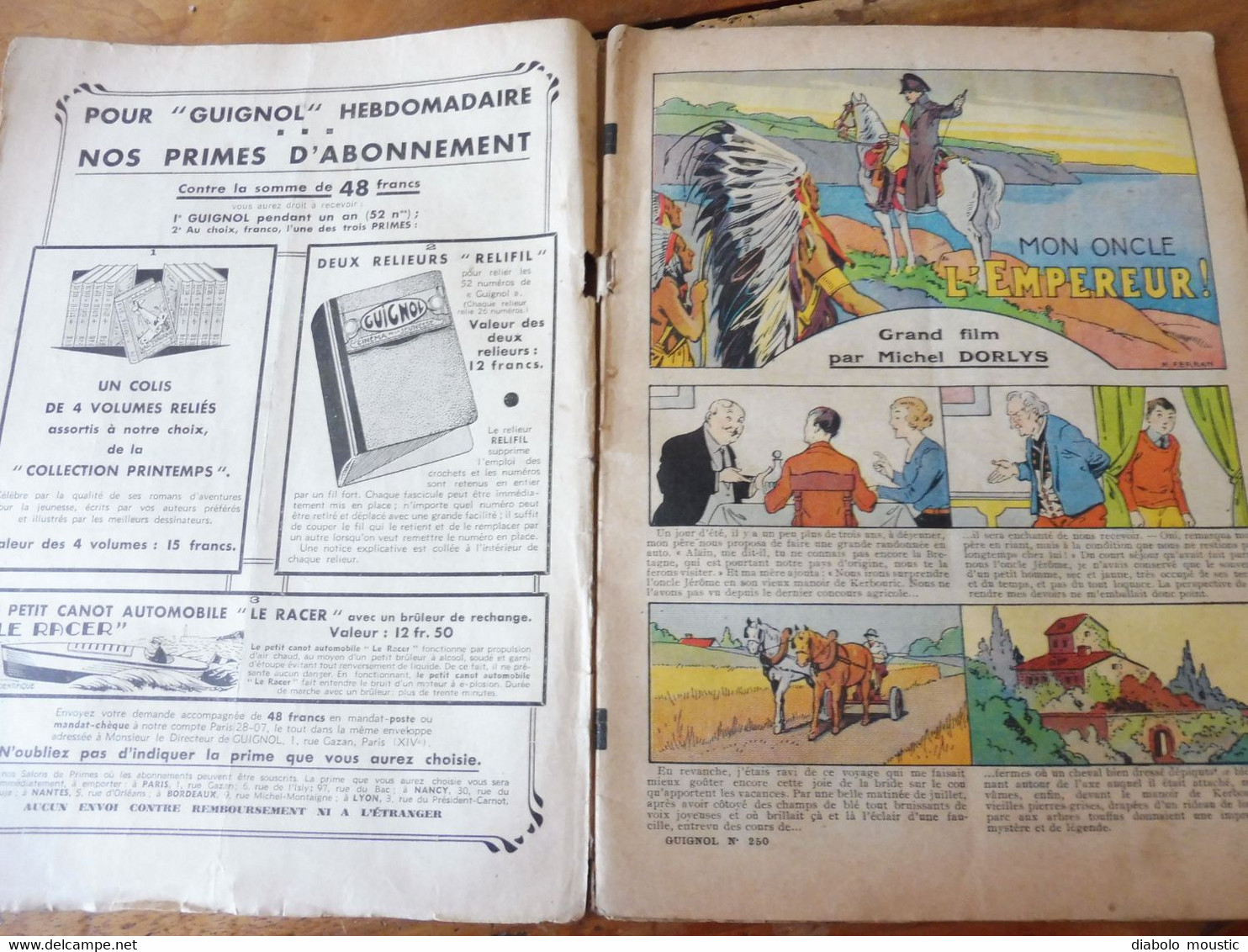 Année 1933  GUIGNOL Cinéma De La Jeunesse ...mais Pas Que ! (Mon Oncle Empereur ! ,Quelqu'un Troubla La Fête, BD, Etc ) - Magazines & Catalogs