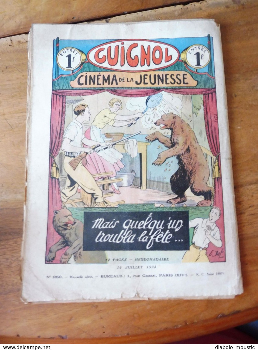 Année 1933  GUIGNOL Cinéma de la Jeunesse ...mais pas que ! (Mon oncle Empereur ! ,Quelqu'un troubla la fête, BD, Etc )