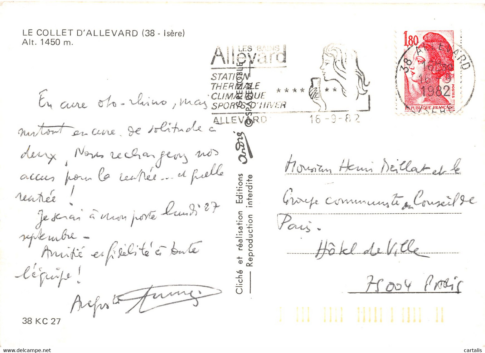 38-LE COLLET D ALLEVARD-N°3729-A/0391 - Other & Unclassified