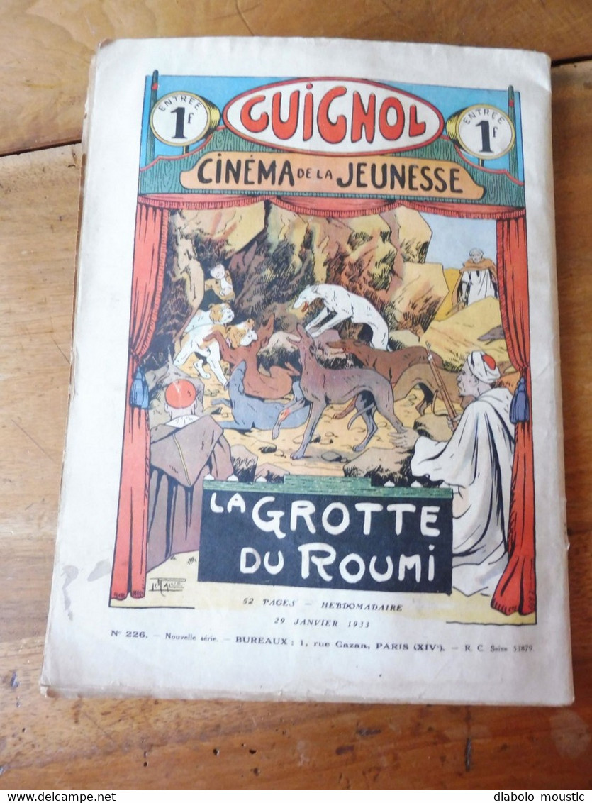 Année 1933  GUIGNOL Cinéma de la Jeunesse ...mais pas que ! ( Bascona, La Grotte du Roumi, AVIATION MILITAIRE, BD, Etc )