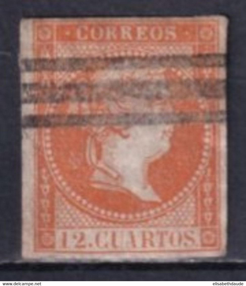 ESPAGNE - YVERT N° 44 ANNULATION 3 BARRES - COTE = 150 EUR. - BEAU ASPECT ! PETITE REPARATION - Used Stamps