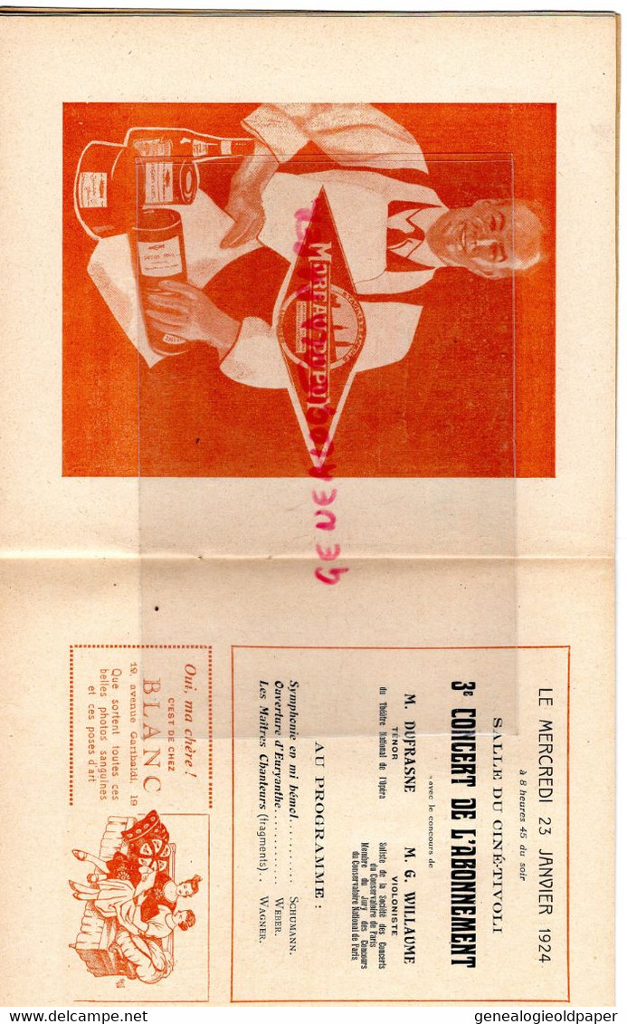 87- LIMOGES -PROGRAMME SOCIETE CONCERTS CONSERVATOIRE-SALLE DU TIVOLI-CINE PARIS-MARY MAYRAND-A .BRAILOWSKY-DONY