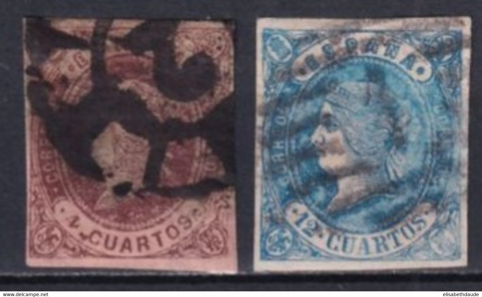 ESPAGNE - YVERT N° 54+55 OBLITERES - - Used Stamps