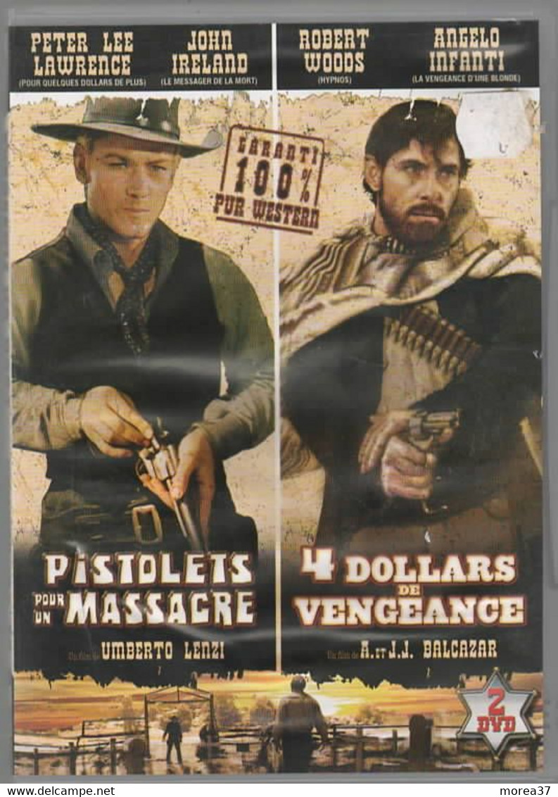 "PISTOLETS POUR UN MASSACRE"  Et " 4 DOLLARS DE VENGEANCE"    2 Films  C23 - Western