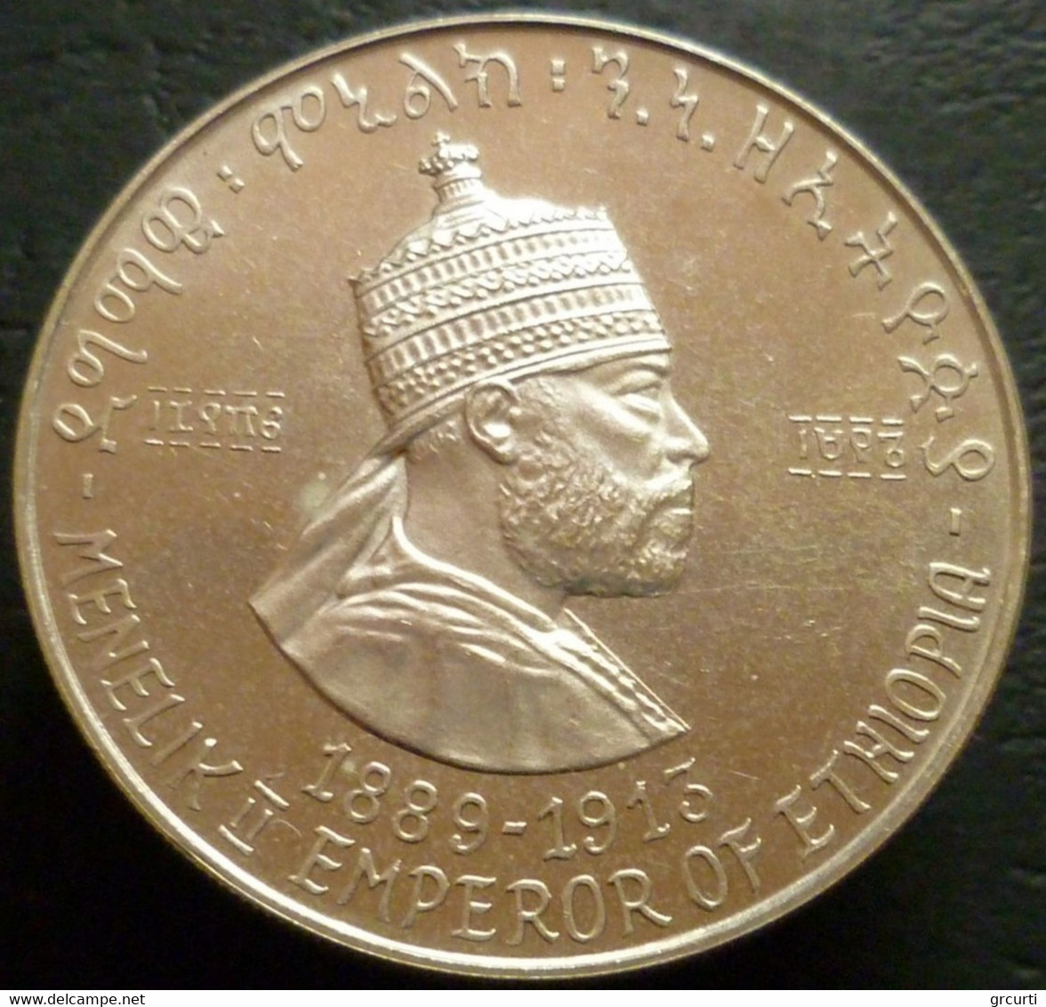 Etiopia - 5 Dollars 1971-2 F-NI - Imperatore Menelik II - KM# 50 - Somalie