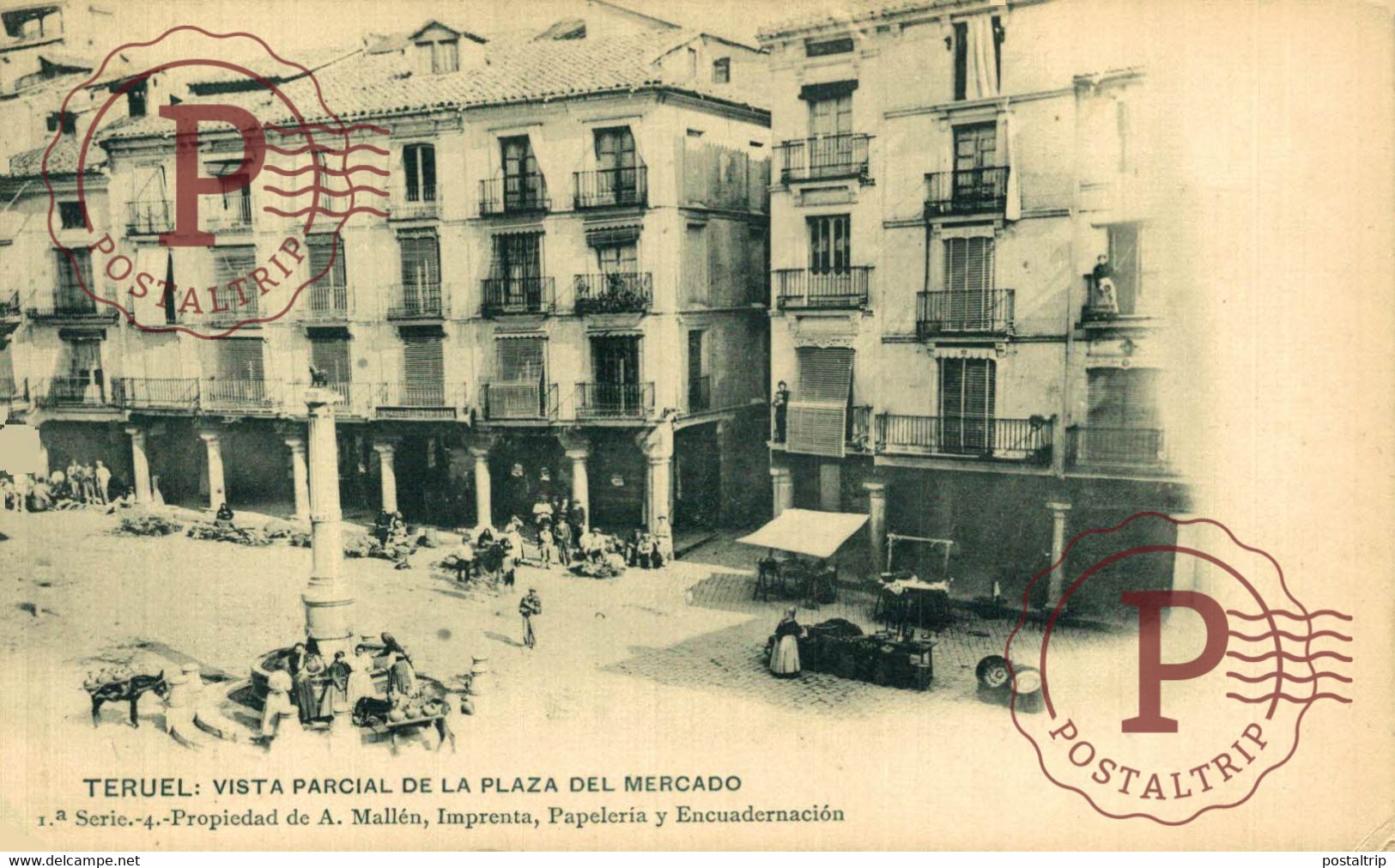 TERUEL. VISTA PARCIAL DE LA PLAZA DEL MERCADO. - Teruel