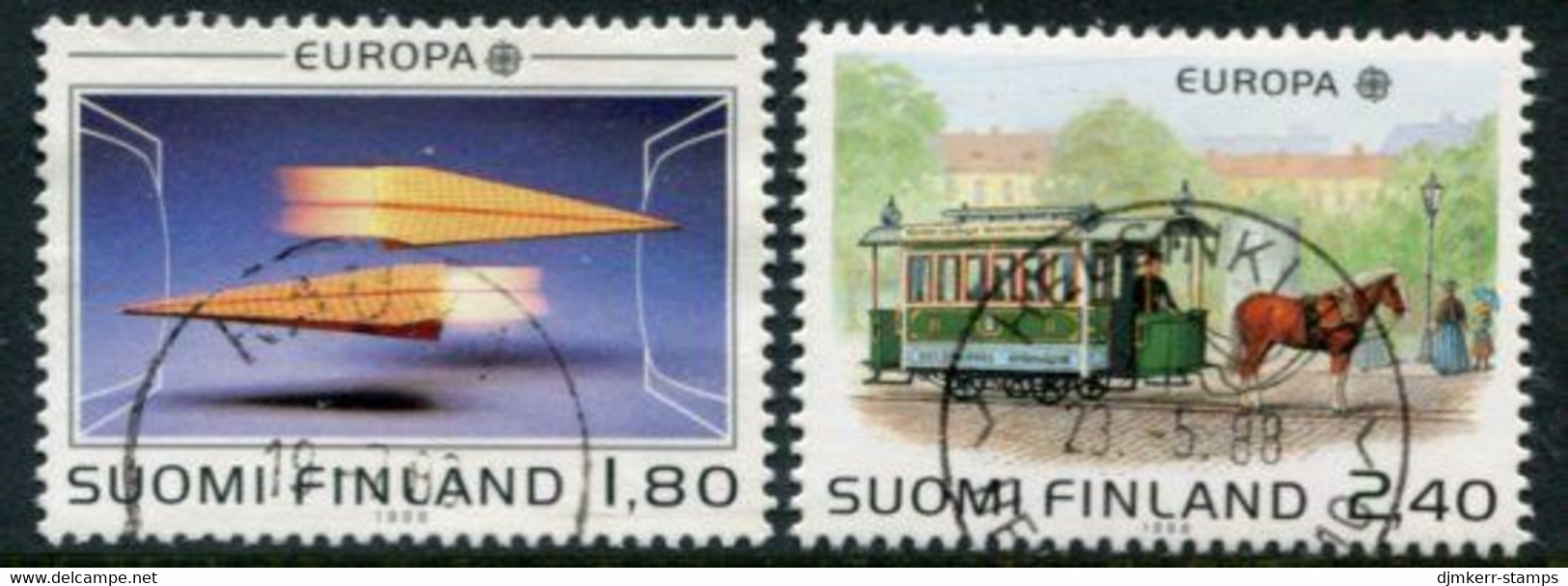 FINLAND 1988 Europa: Transport And Communications Used.  Michel 1051-52 - Oblitérés