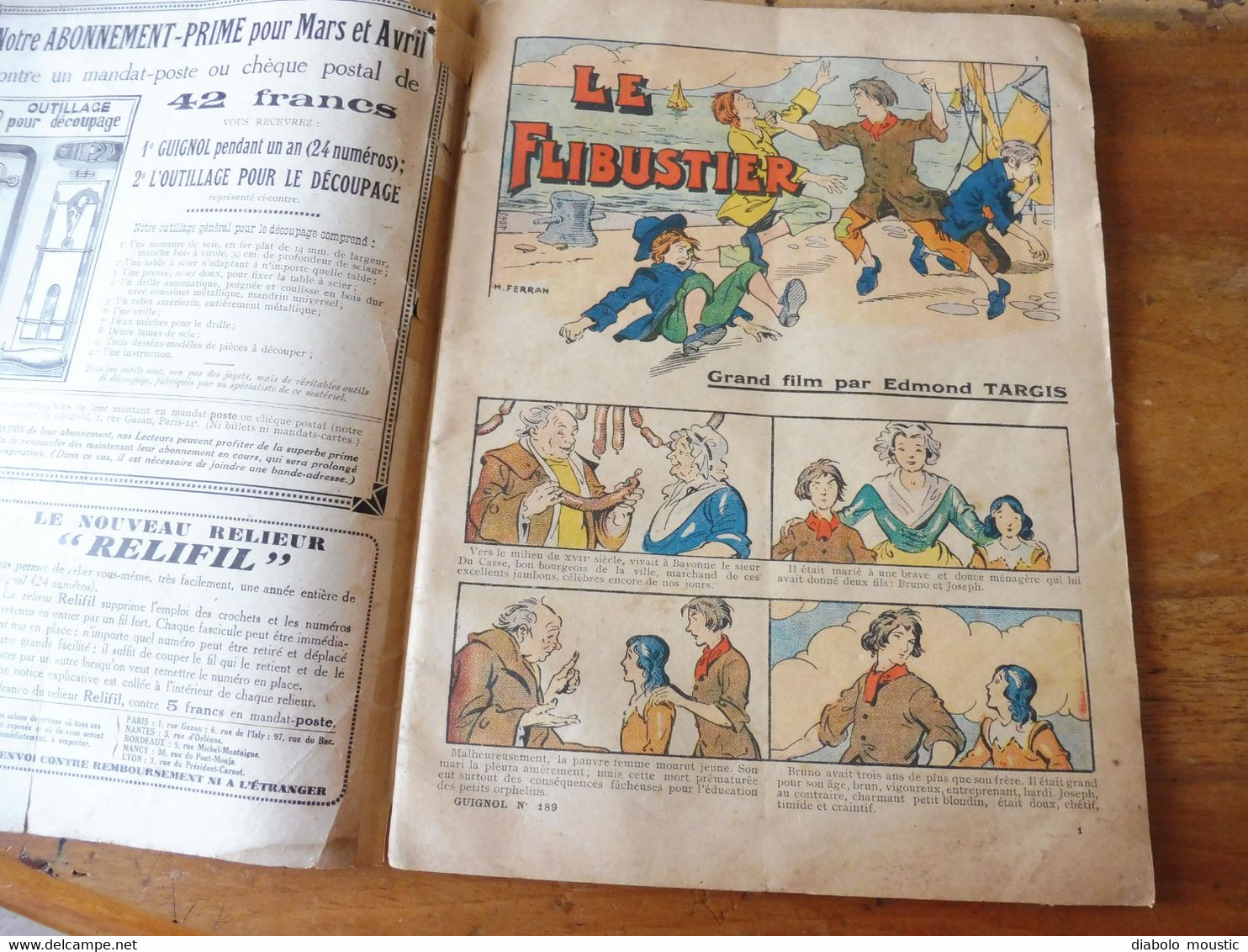 Année 1932 GUIGNOL Cinéma de la Jeunesse ..mais pas que ! (Le Flibustier , Les B. A. de Toupinet  , BD, Etc )