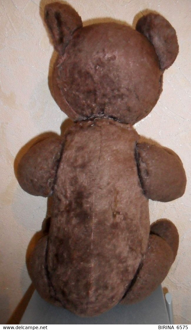 Bear. Bear. PLUSH. USSR. 1940-1950, 44-45 Cm. DISCS. - 3-87-i - Cuddly Toys