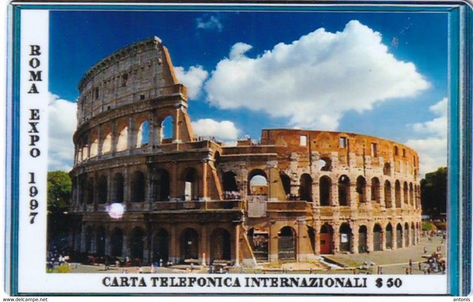 USA - The Colosseum/Rome, Roma Expo 1997, Telenic Prepaid Card $50, Tirage 300, Used - Otros & Sin Clasificación