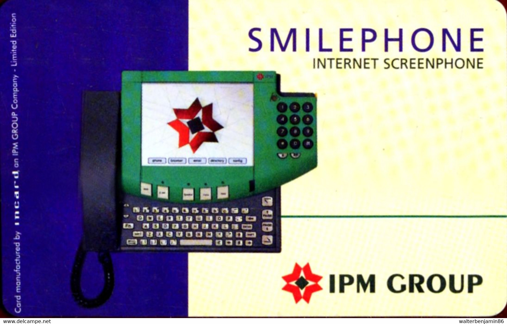 C&C 5091 SCHEDA PROTOTIPO INCARD IPM GROUP SMILEPHONE INTERNET SCREENPHONE - Usages Spéciaux